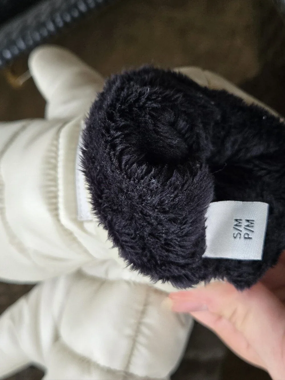 UGG Puff Yeah Mittens Winter Gloves Cream Size S/M